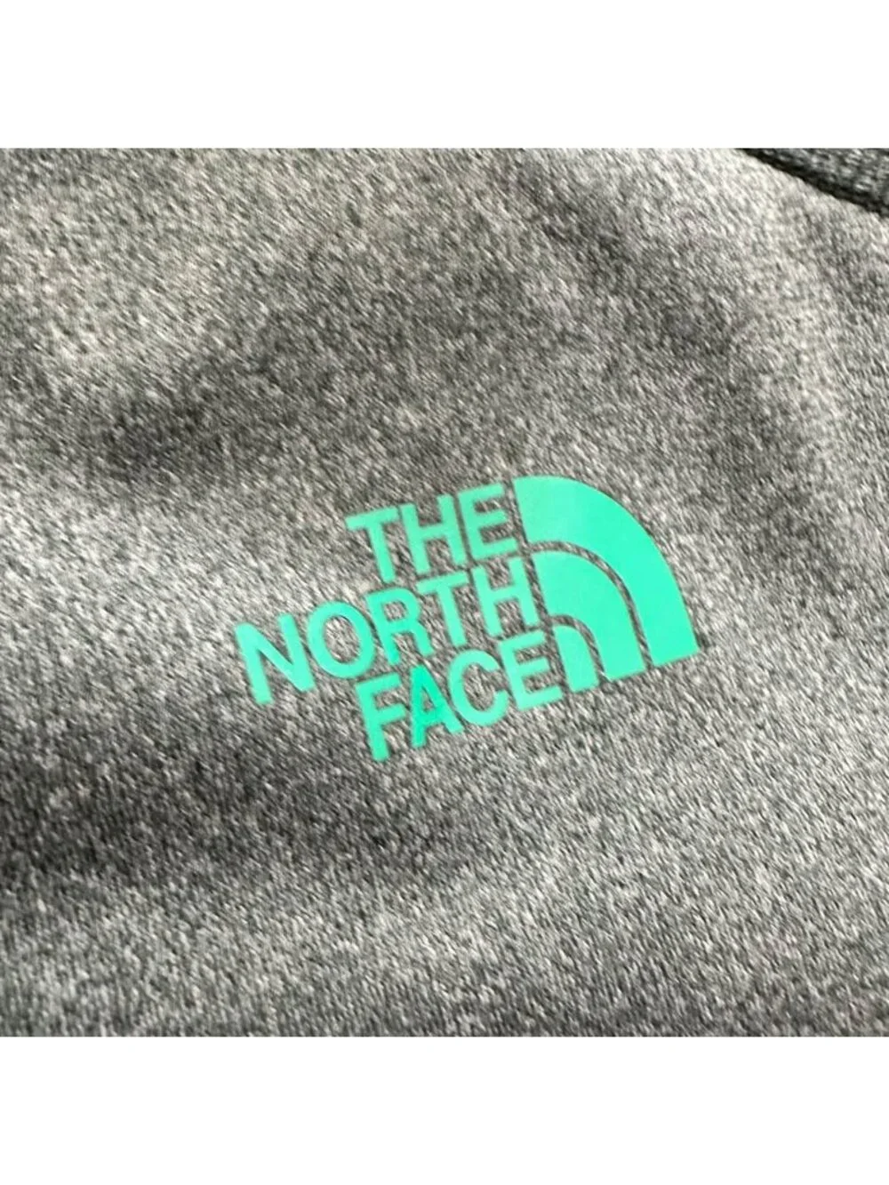 The North Face Mens Full Zip Fleece Jacket Green Teal Pocket Athletic (XL)